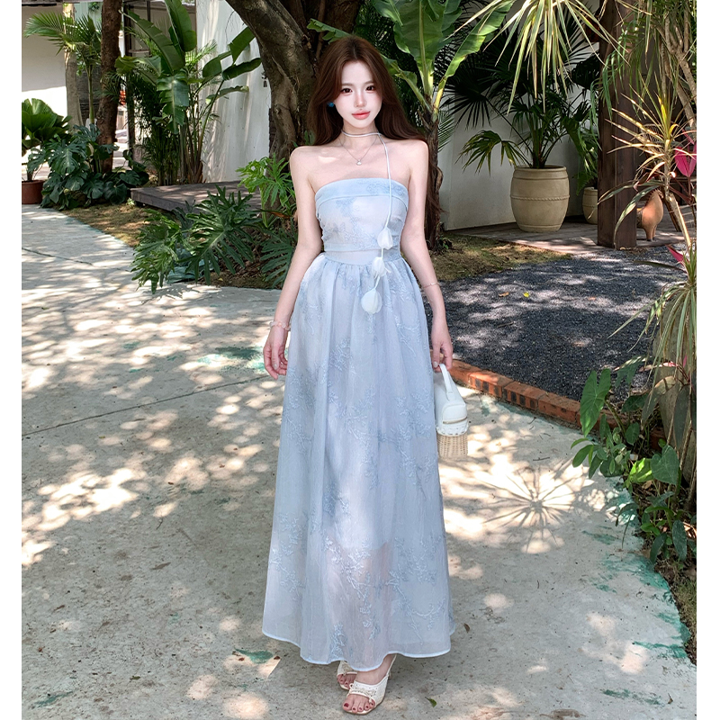elegant-french-style-embroidered-strapless-a-line-midi-dress