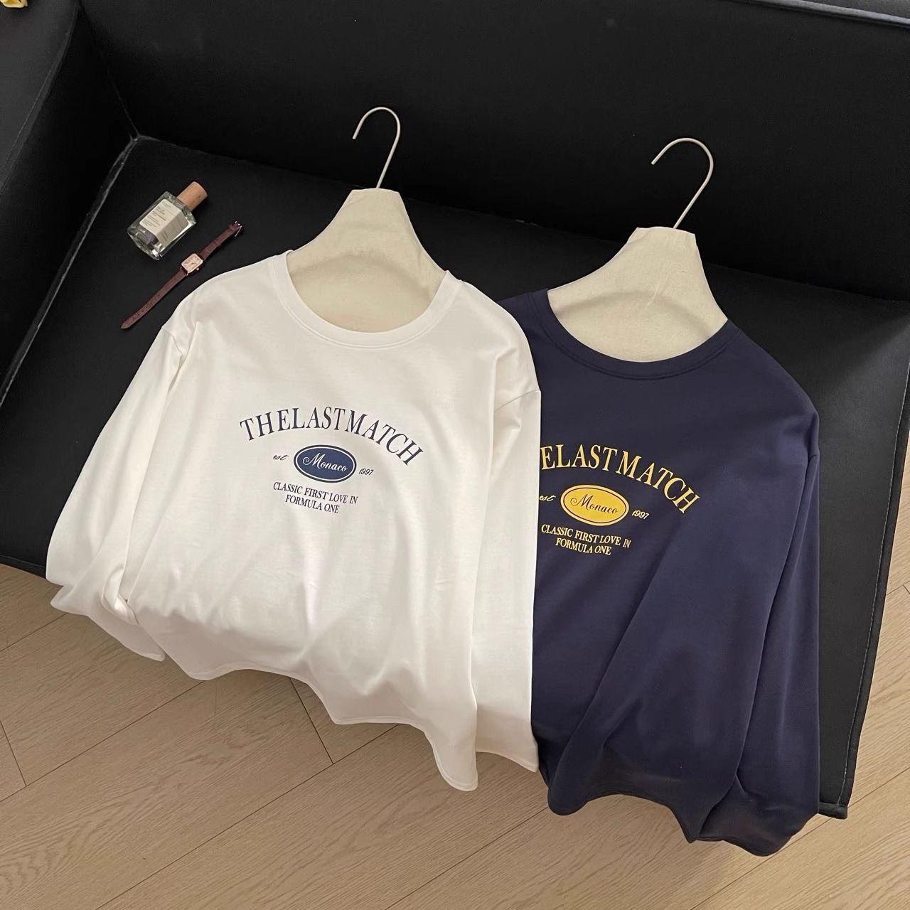 2026 Korean Style Long Sleeve Print T-Shirt for Women Loose Plus Size - Style 5bce0f