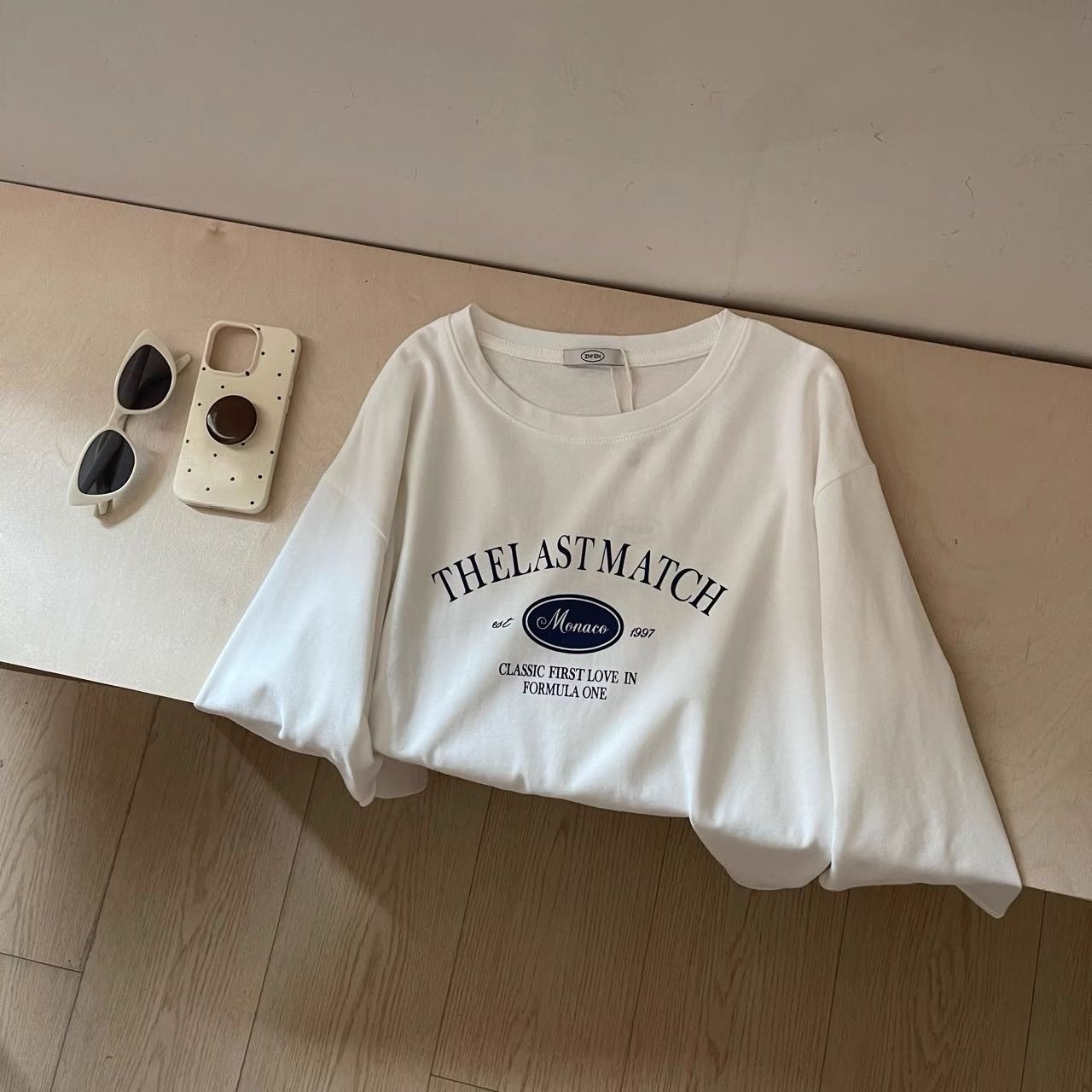 2026 Korean Style Long Sleeve Print T-Shirt for Women Loose Plus Size - Style 5bce0f - Image 4