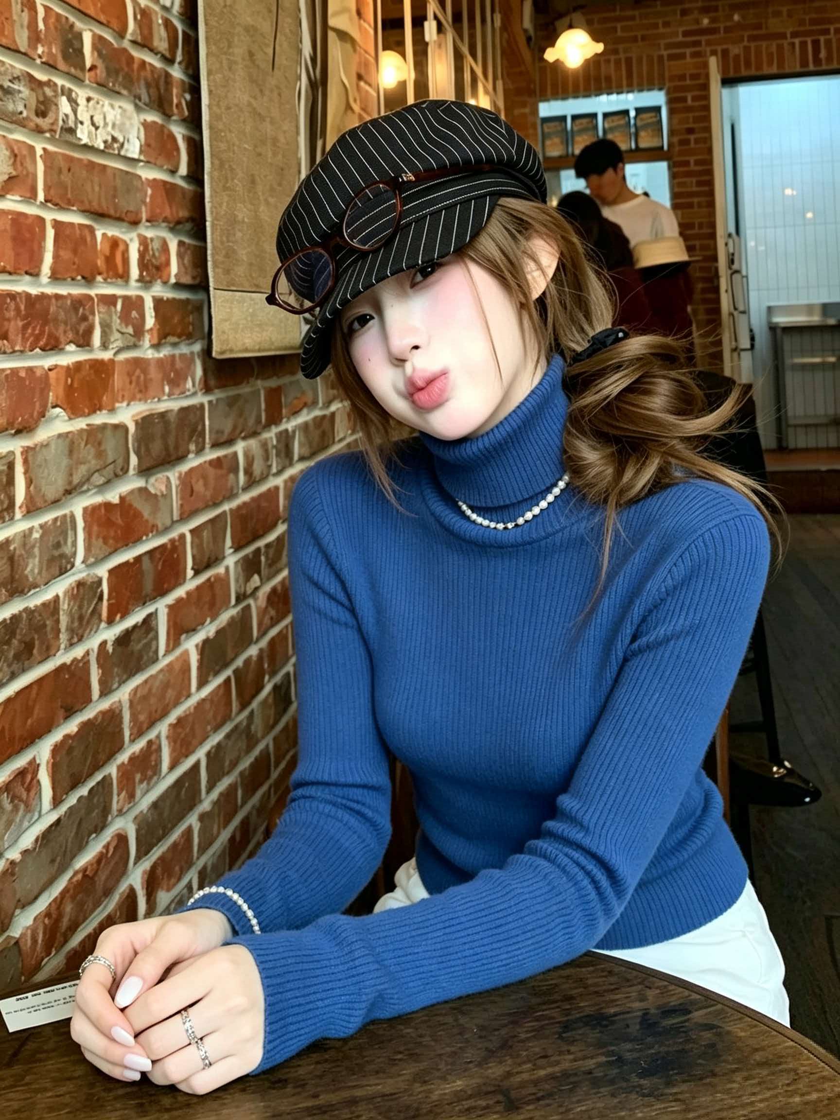 Women's High Neck Slim Fit Knit Sweater Cotton Pullover - Image 4